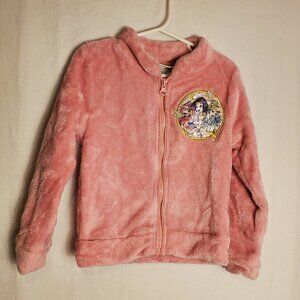 Adorable Princess Pink Long Sleeve Zip Up Jacket Disney Princess Plush Sz 6